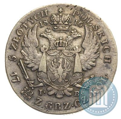 Picture 5 złotych 1816 year IB 