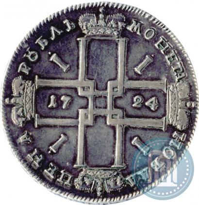 Фото 1 рубль 1724 года OK "Портрет в античных доспехах"