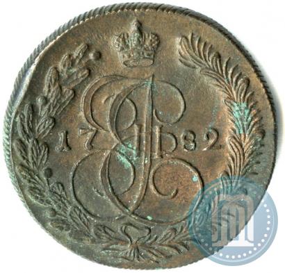 Фото 5 копеек 1782 года КМ 