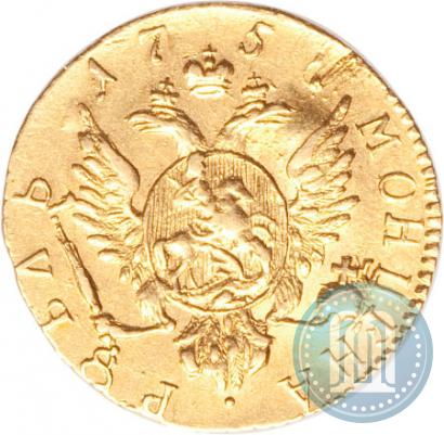 Фото 1 рубль 1756 года  