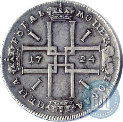 Фото 1 рубль 1724 года  "Портрет в античных доспехах"