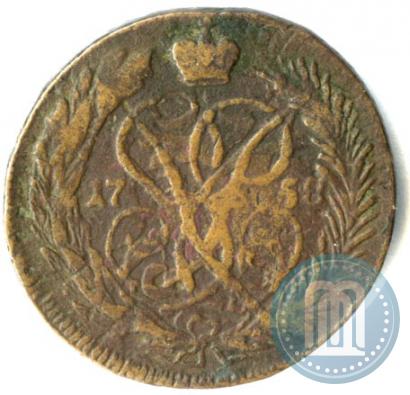 Picture 1 kopeck 1758 year  