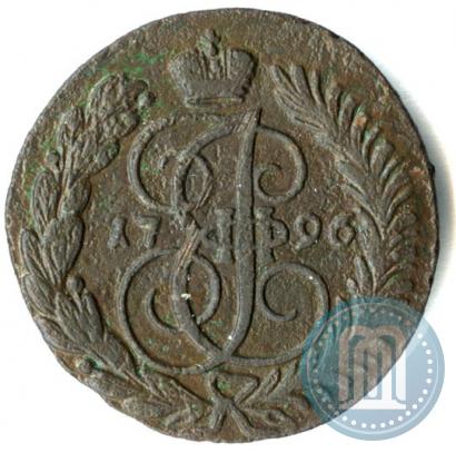 Фото 2 копейки 1796 года АМ 