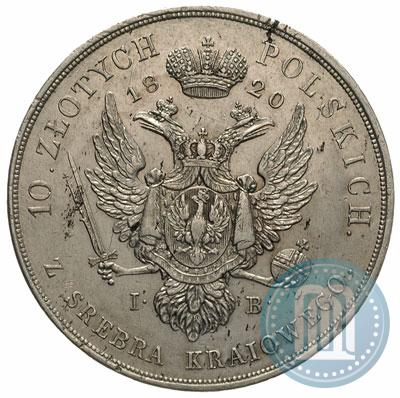 Picture 10 złotych 1820 year IB 