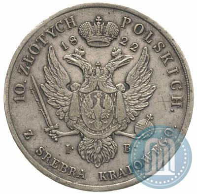 Picture 10 złotych 1822 year IB 
