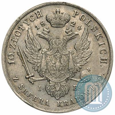 Picture 10 złotych 1824 year IB 
