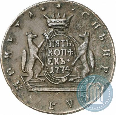 Picture 5 kopecks 1774 year КМ 