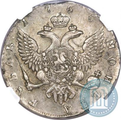 Фото 1 рубль 1755 года СПБ-ЯI 