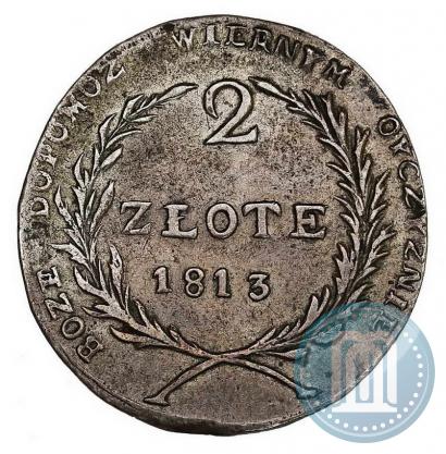 Фото 2 злотых 1813 года  