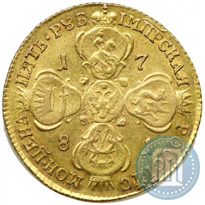 Picture 5 roubles 1781 year СПБ 