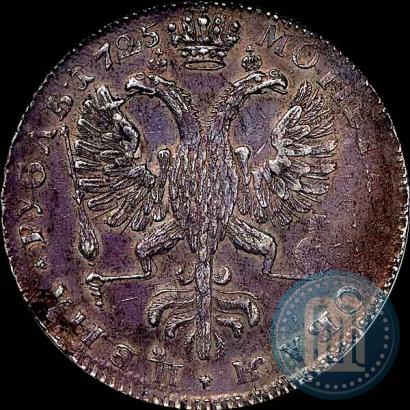 Фото 1 рубль 1725 года СПБ "Петербургский тип, портрет влево"