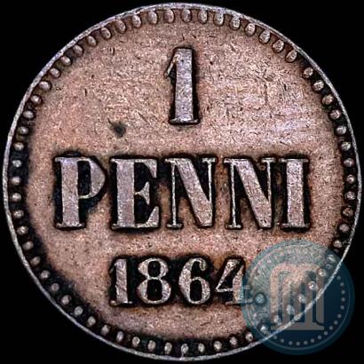 Picture 1 penni 1864 year  