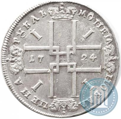 Фото 1 рубль 1724 года  "Портрет в античных доспехах"