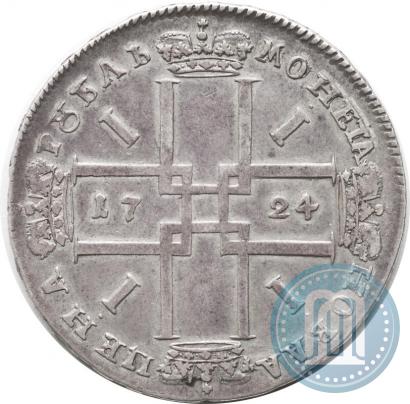 Фото 1 рубль 1724 года OK "Портрет в античных доспехах"