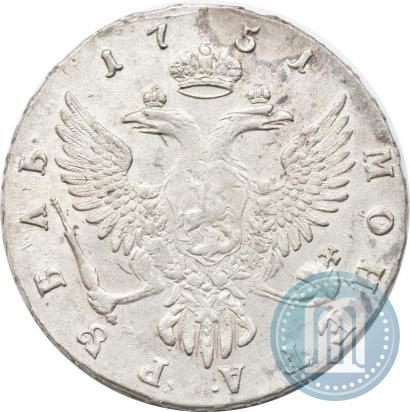 Фото 1 рубль 1751 года ММД 