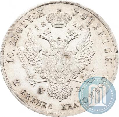 Picture 10 złotych 1822 year IB 
