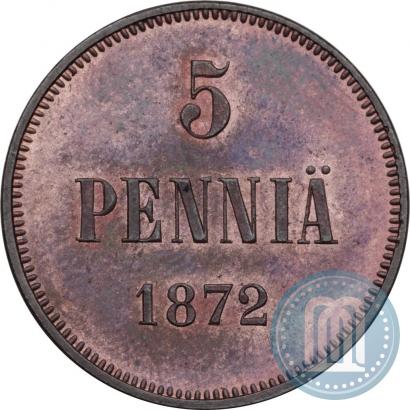 Picture 5 pennia 1872 year  