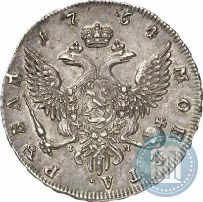 Picture 1 rouble 1754 year СПБ-IМ "Portrait by Benjamin Scott"