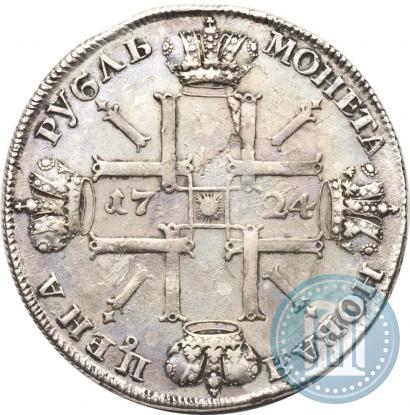 Picture 1 rouble 1724 year СПБ "Sun rouble, portrait in armour"
