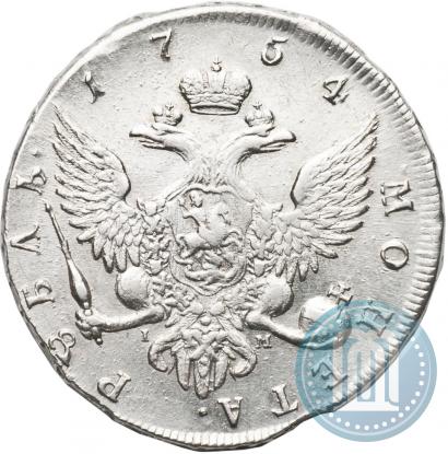 Picture 1 rouble 1754 year СПБ-IМ "Portrait by Benjamin Scott"