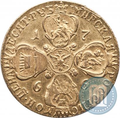 Фото 10 рублей 1766 года СПБ 