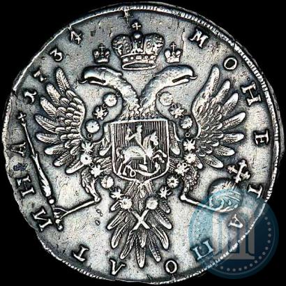 Фото Полтина 1734 года  "Тип 1735 года"