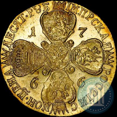 Picture 10 roubles 1766 year СПБ 