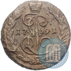 Picture 1 kopeck 1791 year ЕМ 