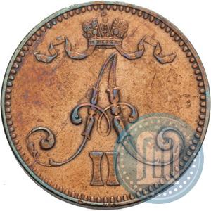 Picture 5 pennia 1865 year  