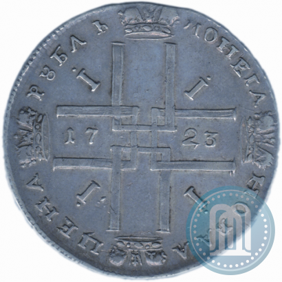 Фото 1 рубль 1723 года  "Портрет в античных доспехах"