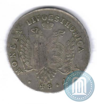 Picture 48 kopecks 1757 year  "For Livonia"