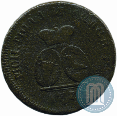 Picture Para - 3 dengas 1771 year  "Coat of arms on the obverse"
