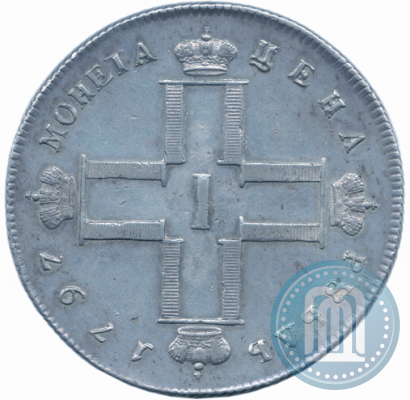 Фото 1 рубль 1797 года СМ-ФЦ "Утяжеленный"