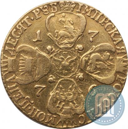 Picture 10 roubles 1776 year СПБ 