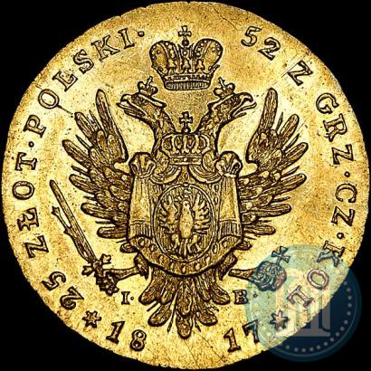 Фото 25 злотых 1817 года IB 