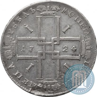 Picture 1 rouble 1724 year  "Portrait in ancient armour"