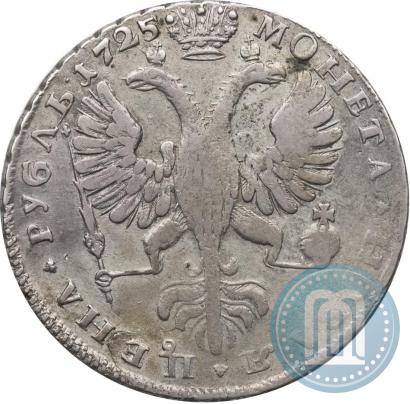 Фото 1 рубль 1725 года СПБ "Петербургский тип, портрет влево"
