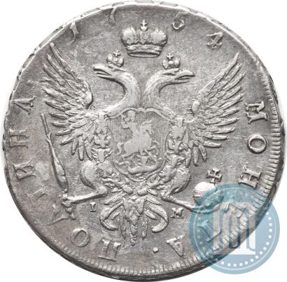 Picture Poltina 1754 year СПБ-IМ "Portrait by Benjamin Scott"