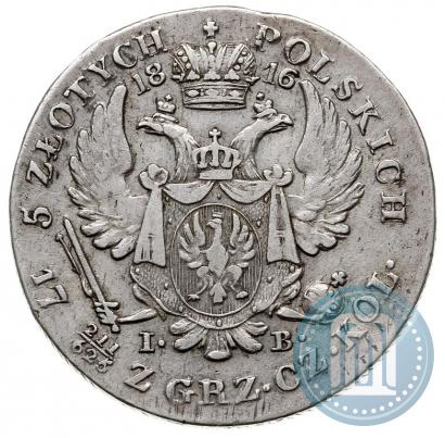 Picture 5 złotych 1816 year IB 
