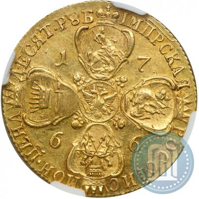 Фото 10 рублей 1766 года СПБ 