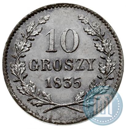 Фото 10 грошей 1835 года  "Свободный город Краков"