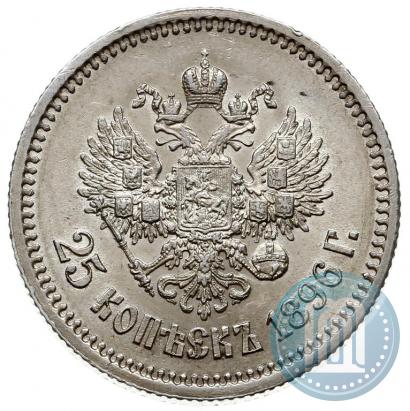 Picture 25 kopecks 1896 year  