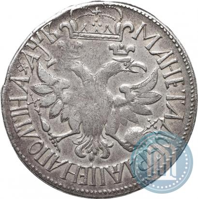 Picture Poltina 1702 year  "Without ribbons near the wreath"