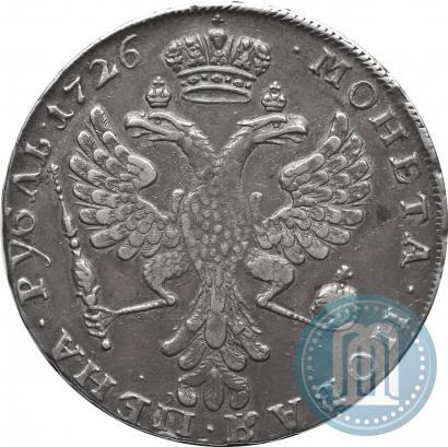 Фото 1 рубль 1726 года  "Московский тип, портрет влево"