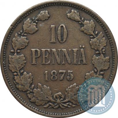 Фото 10 пенни 1875 года  