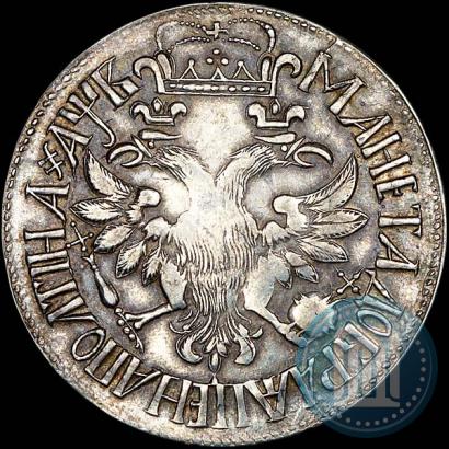 Picture Poltina 1702 year  "Without ribbons near the wreath"