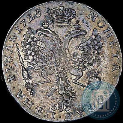 Picture 1 rouble 1726 year  "Moscow type, portrait turned to the left"