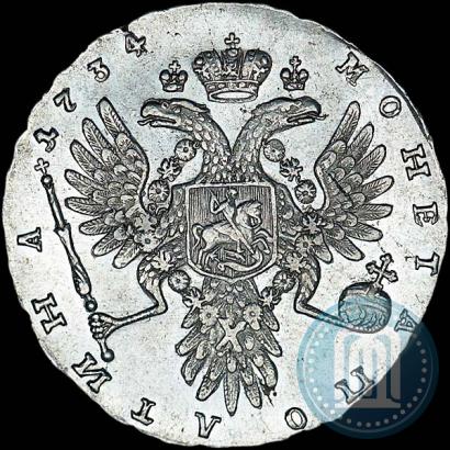 Picture Poltina 1734 year  "Type of 1735"