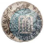 Фото 1 рубль 1757 года СПБ-ЯI "Портрет работы Б. Скотта"