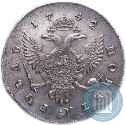Фото 1 рубль 1742 года СПБ 